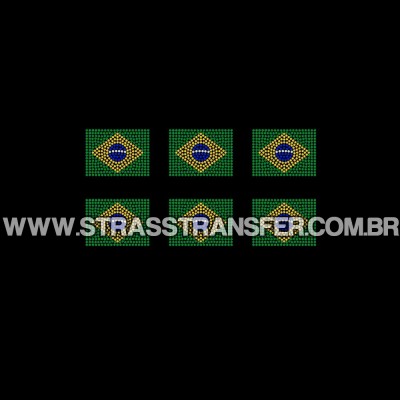 Bandeira do Brasil em cartela c/ 6 pçs - Ref: 5524